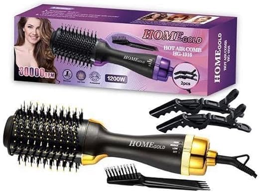 Home Gold Electric Hair Straightener Brush 1200W HG-1916