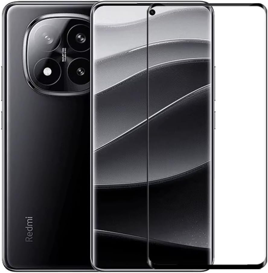 Screen Protector for Xiaomi Redmi Note 15 Pro Plus 3D Full Coverage, Anti-Scratch, High Transparency, Anti-Fingerprint, Bubble Free, Premium Tempered Glass Clear Support Fingerprint