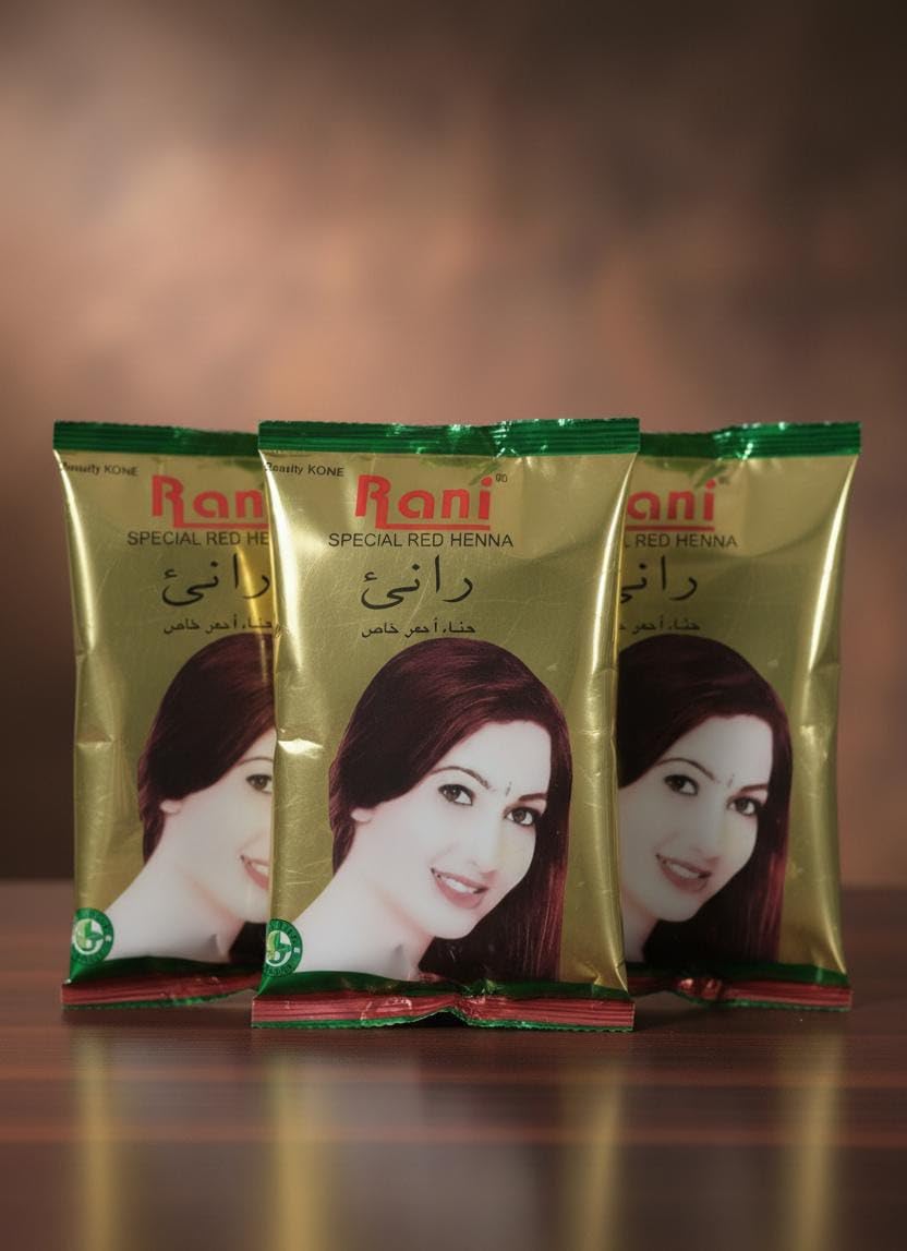 Rani Natural Indian Henna For Hair & Body, Special Red Henna, Powder, Strengthen Hair & Cover Grey (3 piece, 100 g)