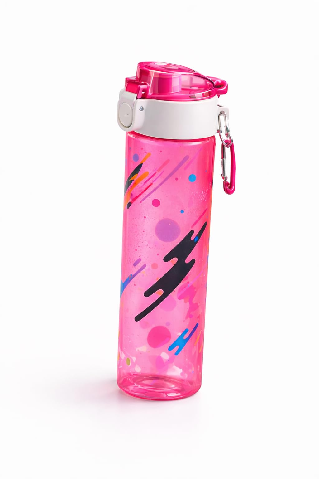 Water Bottle 650ml Reusable BPA-Free Leakproof Bottle for Students, Sports, Travel and Everyday Hydration (Pink)