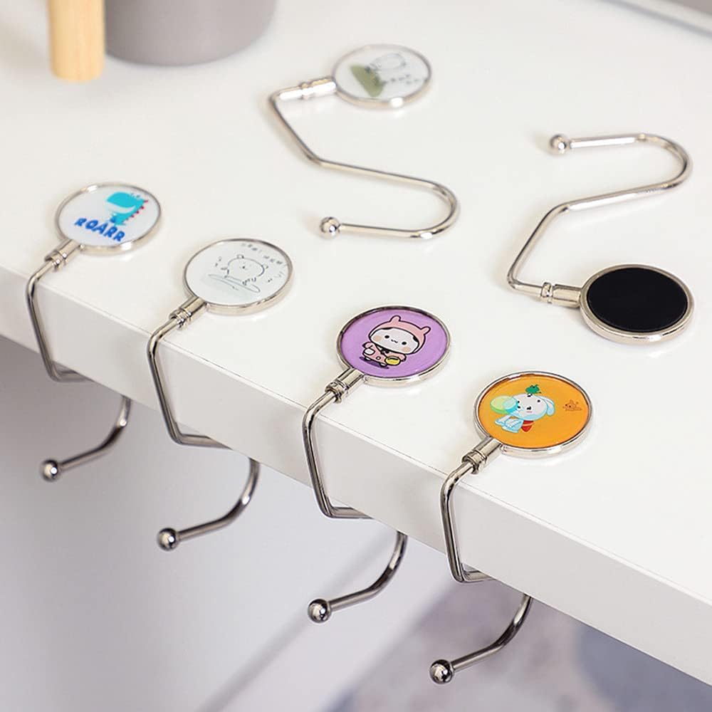 Portable Folding Bag Hook Hanger 1 piece Purse Handbag Holders Foldable Table Hook Women Handbag Organizer Office Desk Side hook (1)