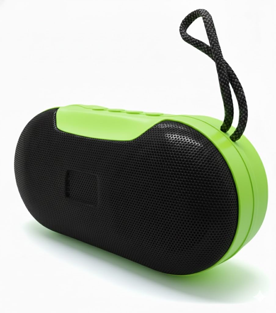 KM Technology YF-528 Mini For Kids & Adults (Portable) Wireless Bluetooth Speaker, RGB Light, USB, TF Card, FM Radio - Light Green