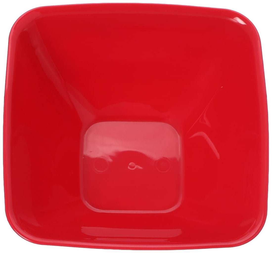 BB Plastic Square Bowl, 2 Liter Capacity, Red