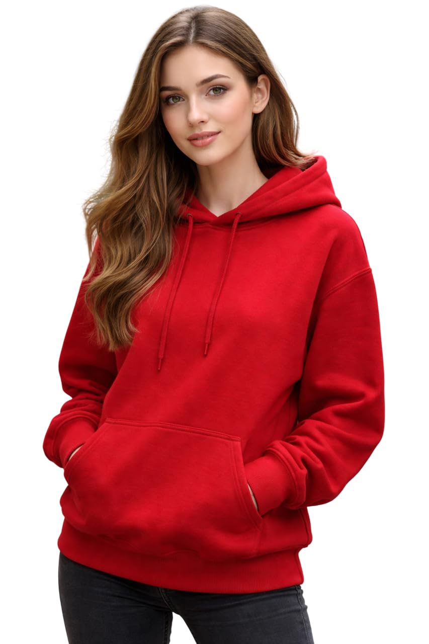 KAYAN Women's Trendy Sadie Hoodie with Kapishu Front Pocket - Casual Fashion Style Comfortable Outwear Group Daily Look Sweatshirt by Qian Trade and Distribution Code 4201