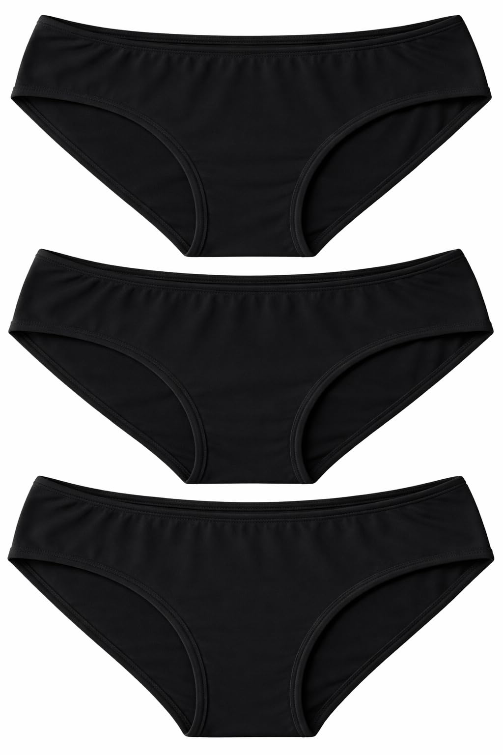 Womens Set of Midi Pack of 3 Multicolors, Classic Panties Underwear for Women