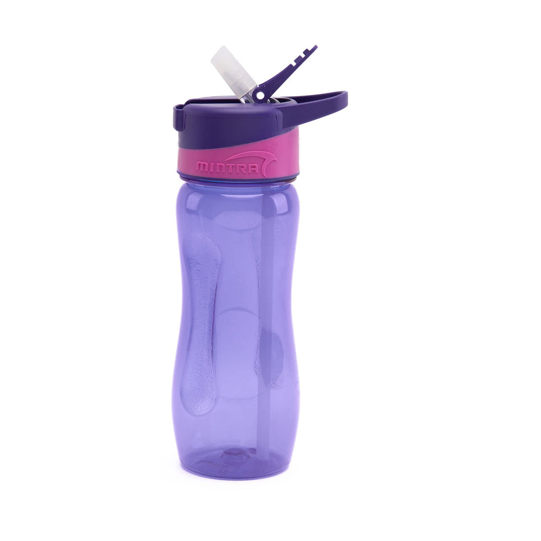 Mintra Water Bottle 500ml Mauve with Straw Cap Purple + Fuschia