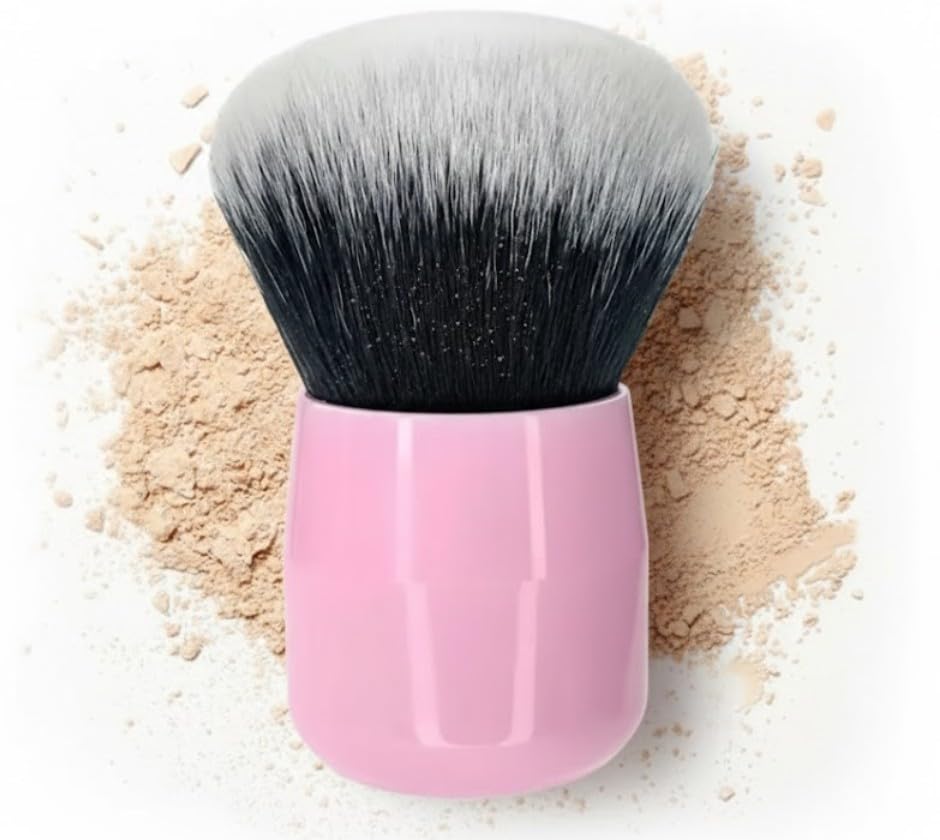 Make-up Foundation Brush BB Cream - Round Head Foundation Makeup Brush & Blush & Powder, Soft And Multifunctional Fiber For Daily Makeup 1pc -pink color