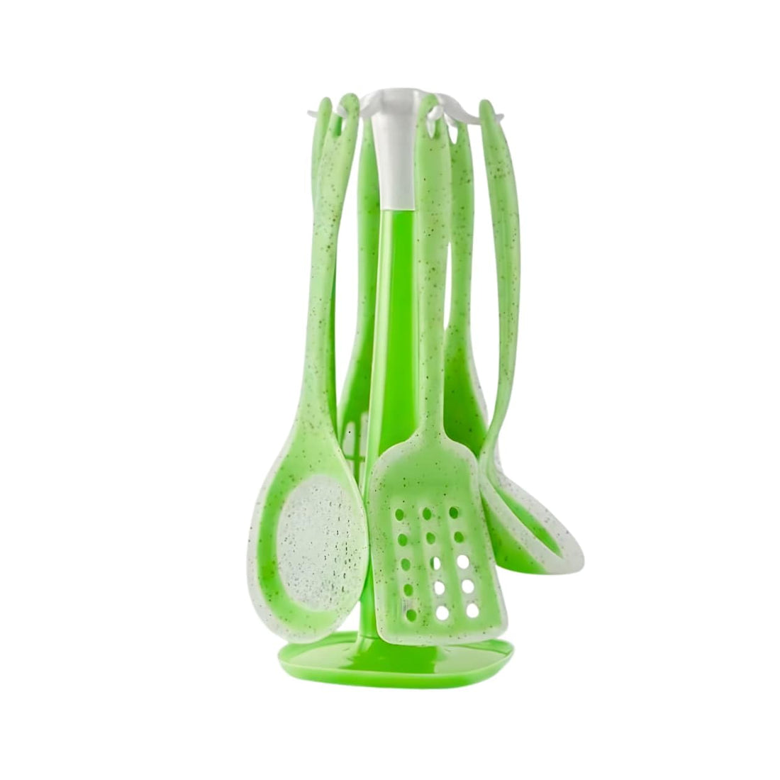 7 Piece Thermal Silicone Dispenser Set - Non Disassemble or Break - Safe on Granite and Ceramic Pots - Antibacterial and Odor Resistant - Stain Resistant and Easy to Clean (Sage Green)