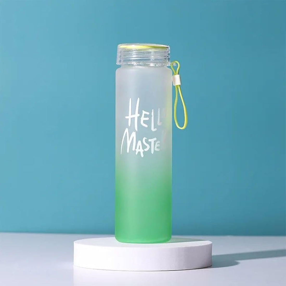 QSHOPAcrylic Clear Water Bottle for Home, Office, Gym, Picnic, Travel - Elegant Bottle - 500ml (Green)