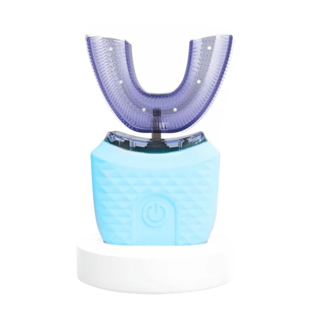 Ultrasonic Electric Toothbrush - U Shaped Automatic Toothbrush for Adults with 4 Modes, 360° Degree Automatic Cleaning & Whitening Teeth, IPX7 Waterproof, MY-116 (Blue)