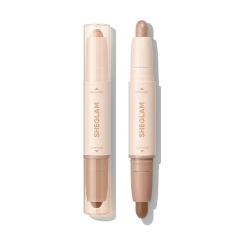 SHEGLAM 2-in-1 Contour & Highlight Stick Cream Waterproof Contour Stick-Brown Sugar