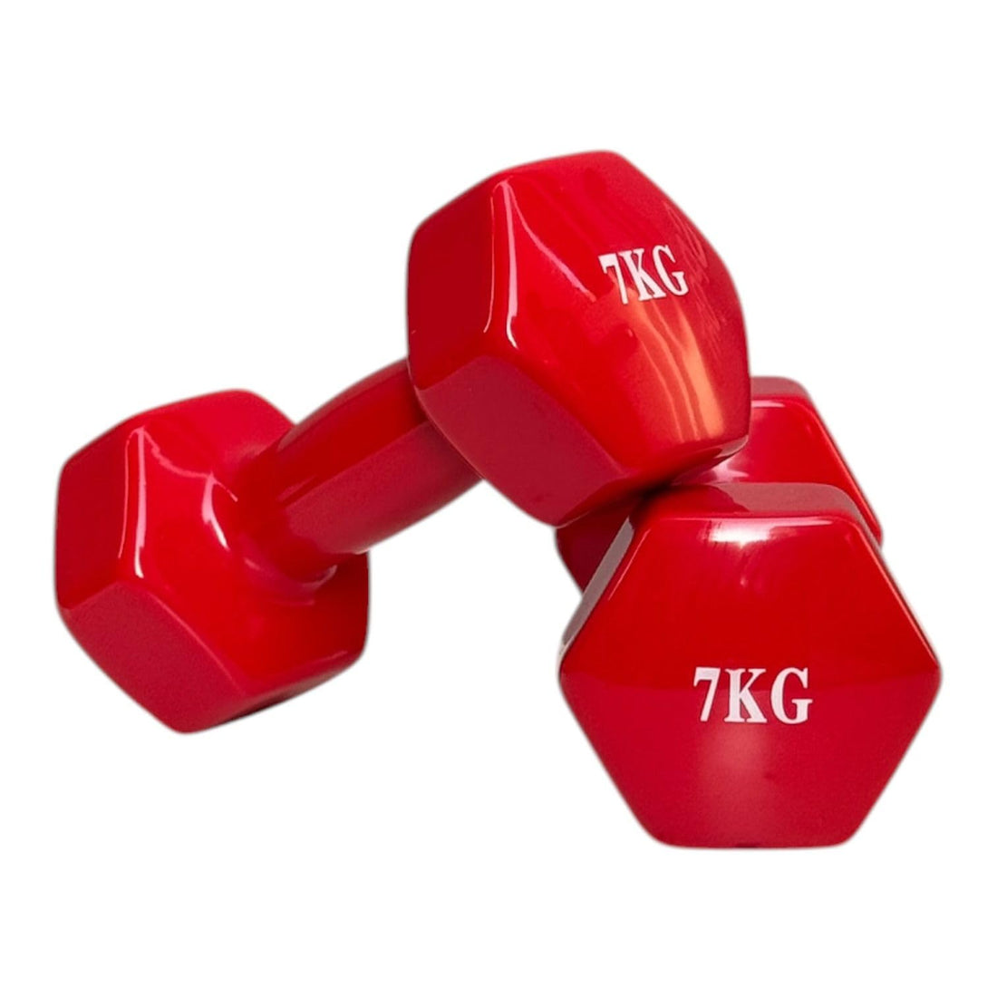 Professional Vinyl Dumbbells Pair 0.5 to 10 Kg - Hexagon Design Non Roll with Non-Slip Grip - Suitable for Home Workout, Gym, Muscle Toning