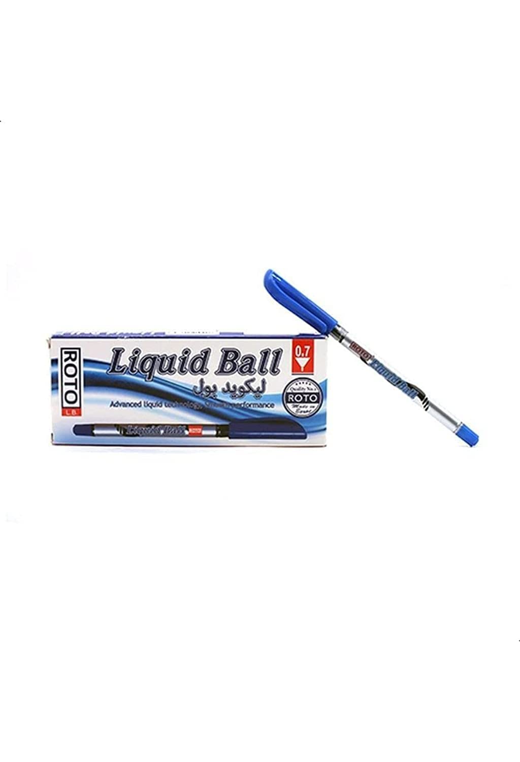 Roto liquid ball ballpoint pen, 0.7 mm, blue - pack of 12