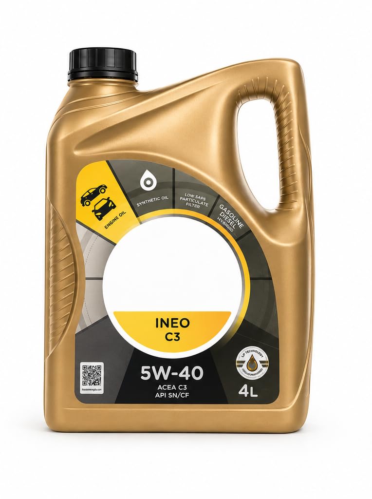 5W-40 Engine Oil, ACEA C3 & API SN/CF, Suitable for Petrol, Diesel & Hybrid Vehicles, 4L