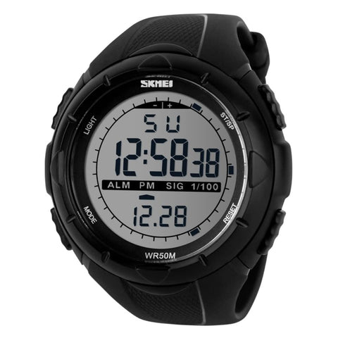 SKMEI Men's Digital Sports Watch 50m Waterproof Water Resistant Wrist Watch for Men | Men Sports Watches | Smart Watches for Mens | Digital Wrist Watches for Men - 1025, Black, Strap, green, Strap
