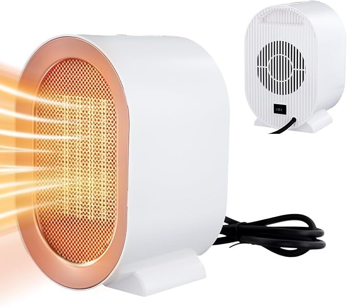 Happy Home 1200W Ceramic Blower Heater, Silent Blower Heater, Tilt Protection, 2 Electric Heating Modes