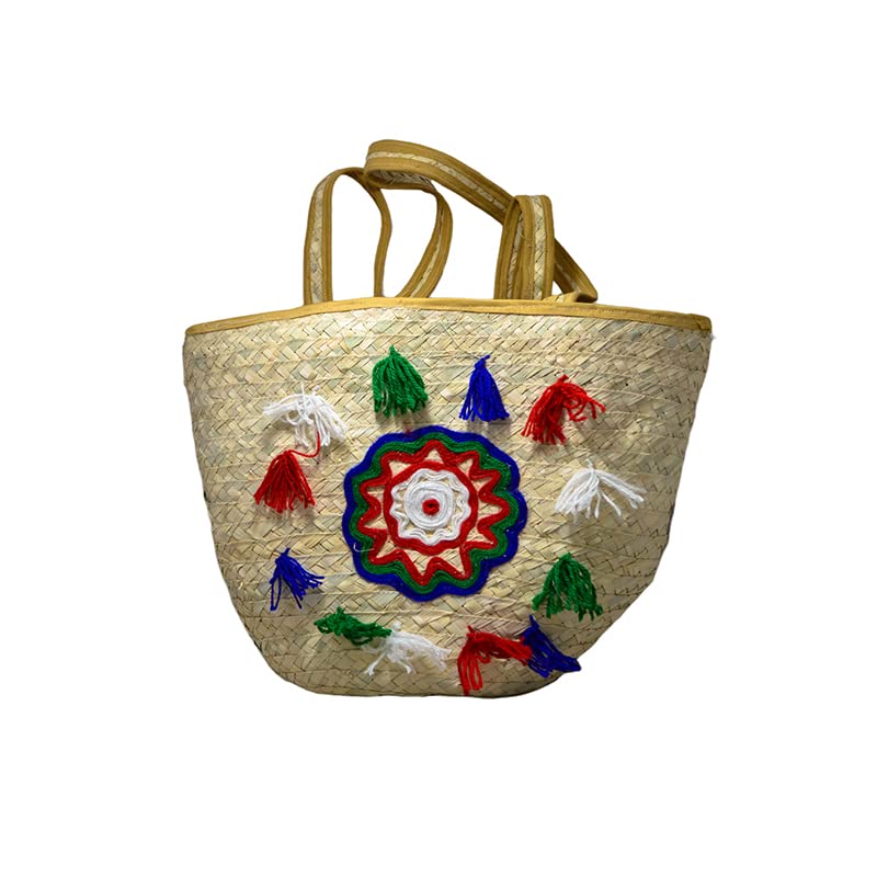 Egypt Antiques Women's Arid The Palms Natural Handmade Bag (20cm, Deep 35cm)