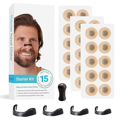 15 Pairs Magnetic Nose Strips - Innovative Anti - Snoring Nasal Strips! This unique design helps reduce snoring, making it perfect for both sports and sleep. Breathe easier with our magnetic nose tape