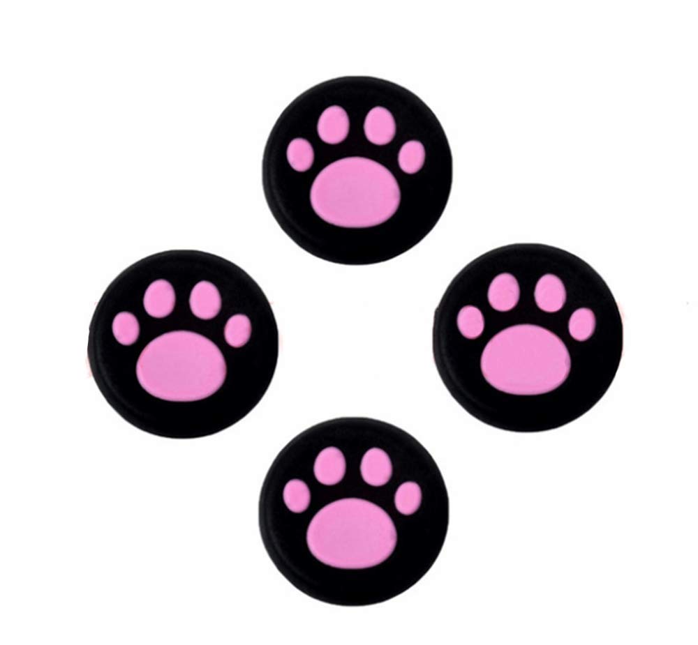 QueenDream Pink Thumb Grips for Gaming Controller Accessory, Compatible with PS5, PS4, PS3, Xbox One, 360, PS2, Material: Rubber