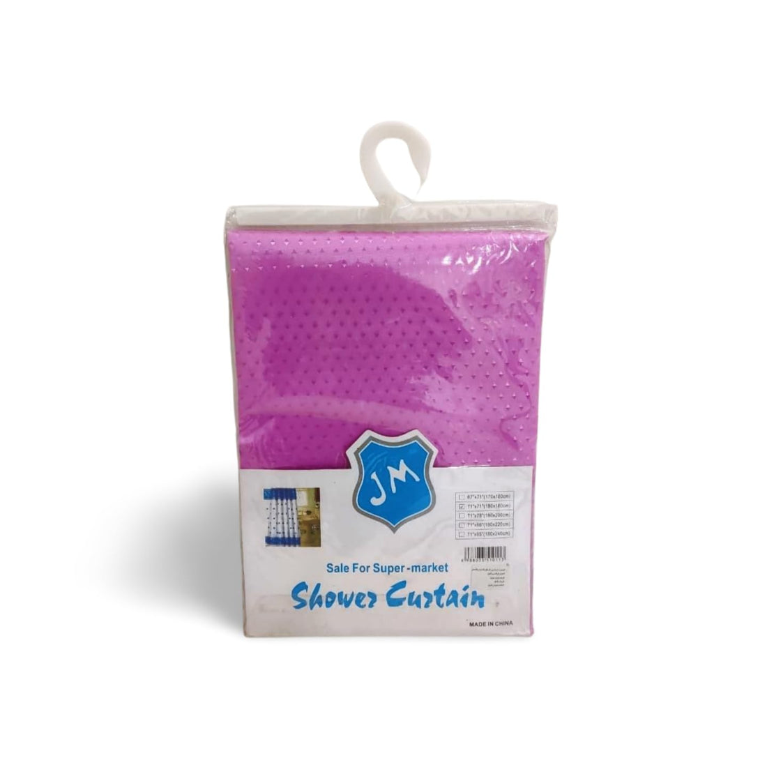 Waterproof Polyester Shower Curtains with Hooks and Grommets for Bathroom (Dark Pink, 180x180)