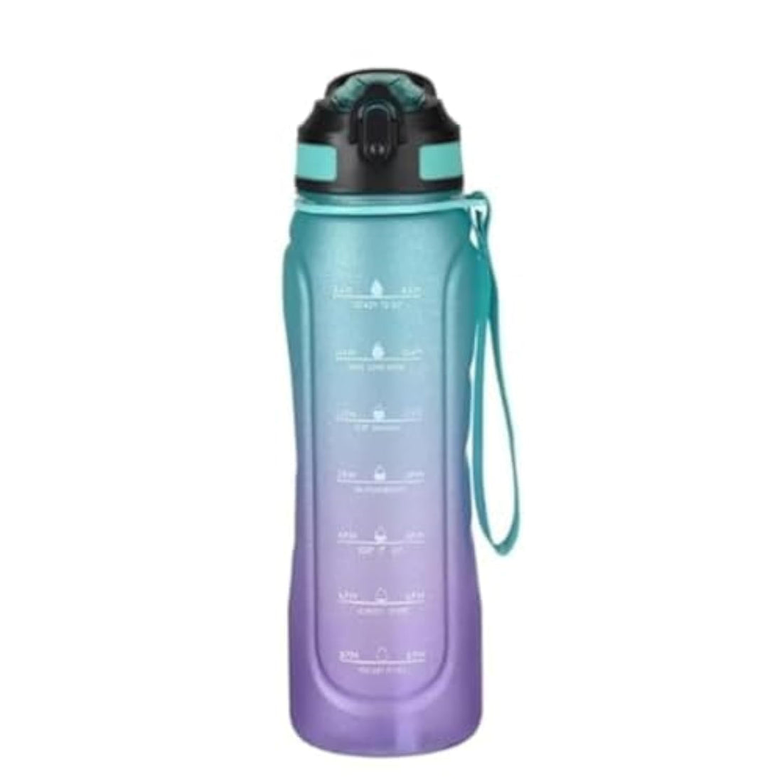 Motivational Water Bottle and Straw with Clearly Marked Times to Drink Throughout The Day And a Convenient Straw For Spill-Proof Sipping, Track Your Water Intake and Stay Hydrated,1 LITER