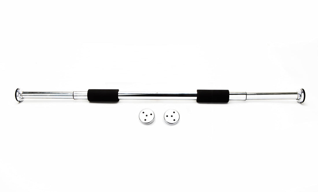 Mind Reader Chin Up/Pull Up Bar, Doorway Trainer Bar, Heavy-Duty Workout Bar for Home Gym, Easy Extender Door Installation, Black