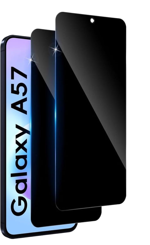 Privacy Screen Protector Compatible with Samsung Galaxy A57, Anti-Spy Film, [Scratch Resistant Cover] High Hardness.Scratch Resistant.Tempered Glass, Support Screen Fingerprint, 2 Pack