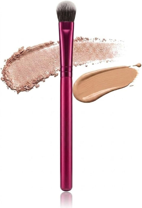 1Pc Concealer Brush for Under Eye Face Sun Spots Acne Blemishes Professional Makeup Brush for Liquid Cream Concealing Contouring Setting and Blending-pink COLOR