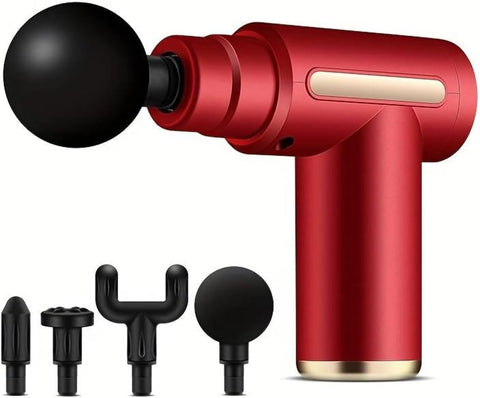 Machine For Pain Relief I Portable Deep Tissue Massage Gun for Athletes I Fascial Gun I Handheld Electric Percussion Muscle Massager Gun I Neck Back Body Massager (red)
