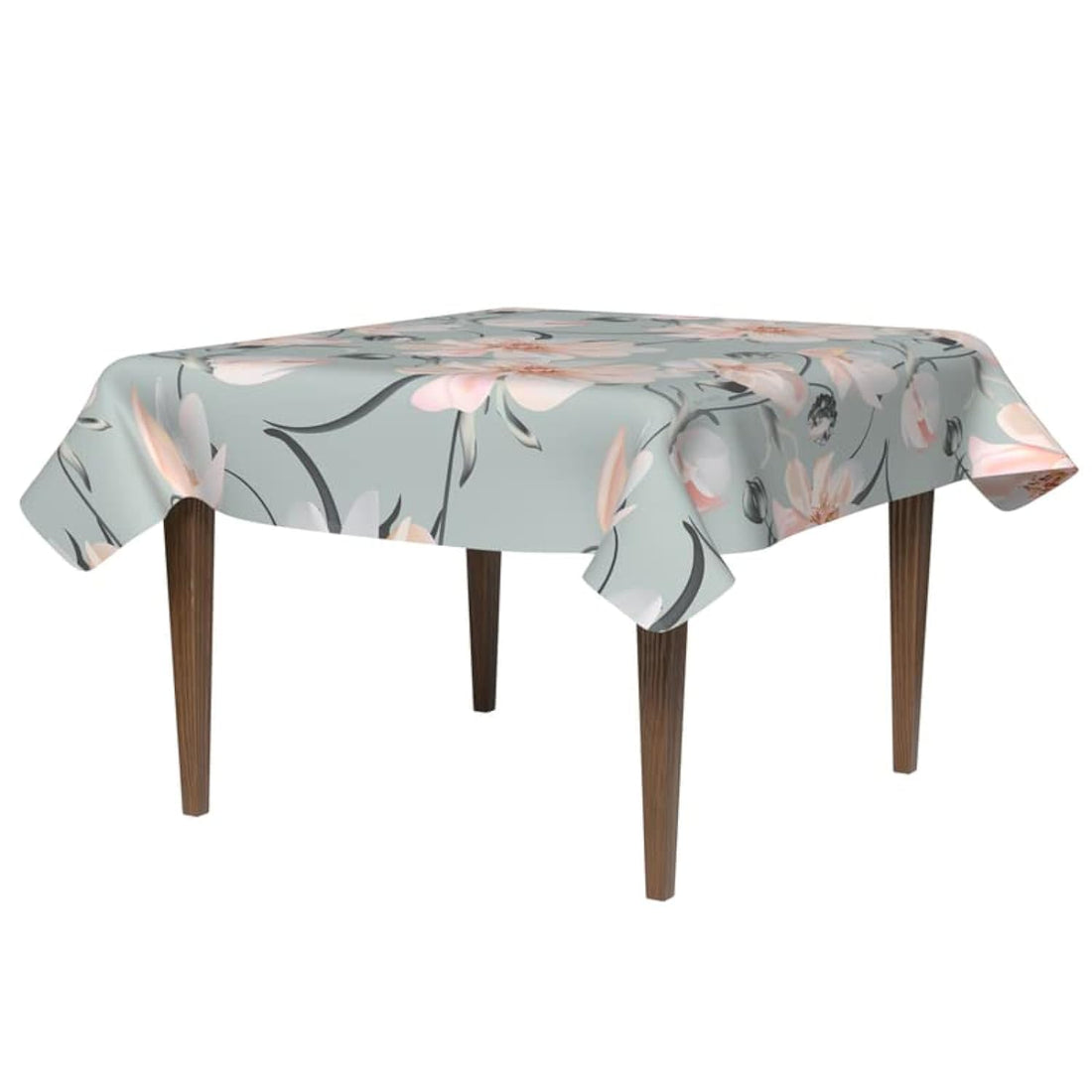 ART MOOD HOME Waterproof Polyester Fabric Peony tablecloth waterproof Multi color 140x140 CM