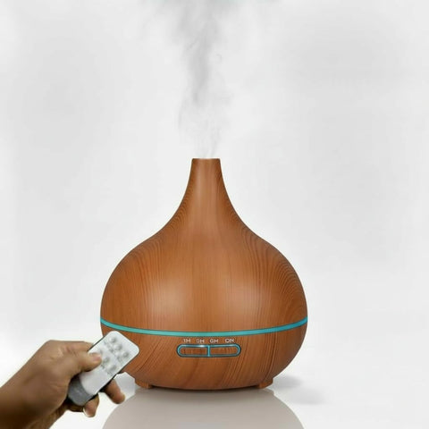 DOMA 550ml Essential Oil Diffuser, Ultrasonic Aroma Humidifier with 7 LED Colors, Remote Control and Waterless Auto-Off Function…