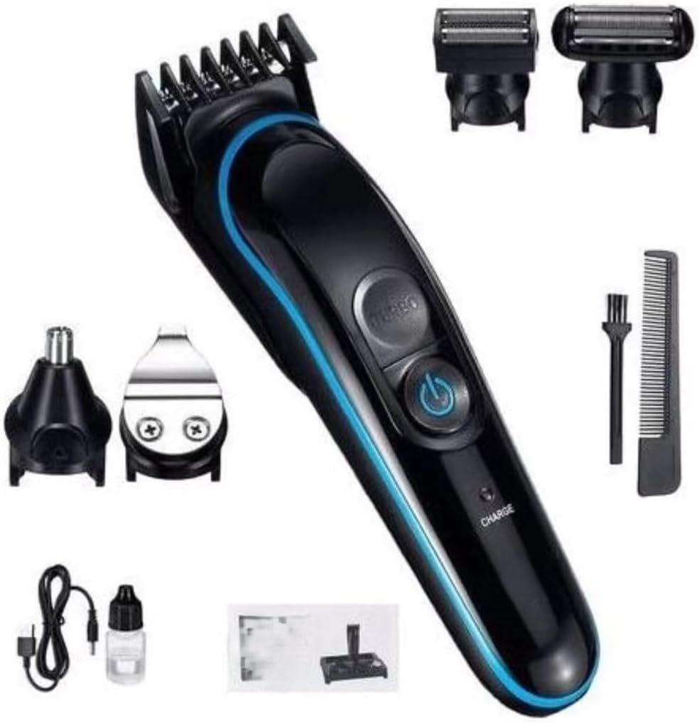 KM - 690 Professional Hair Trimmer 5 in 1 Beard Trimmer Nose Trimmer