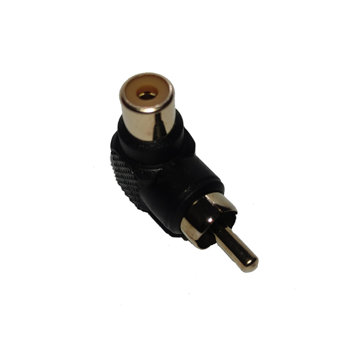 Saif Online Store RCA Male to RCA Female Right Angle Adapter - Black