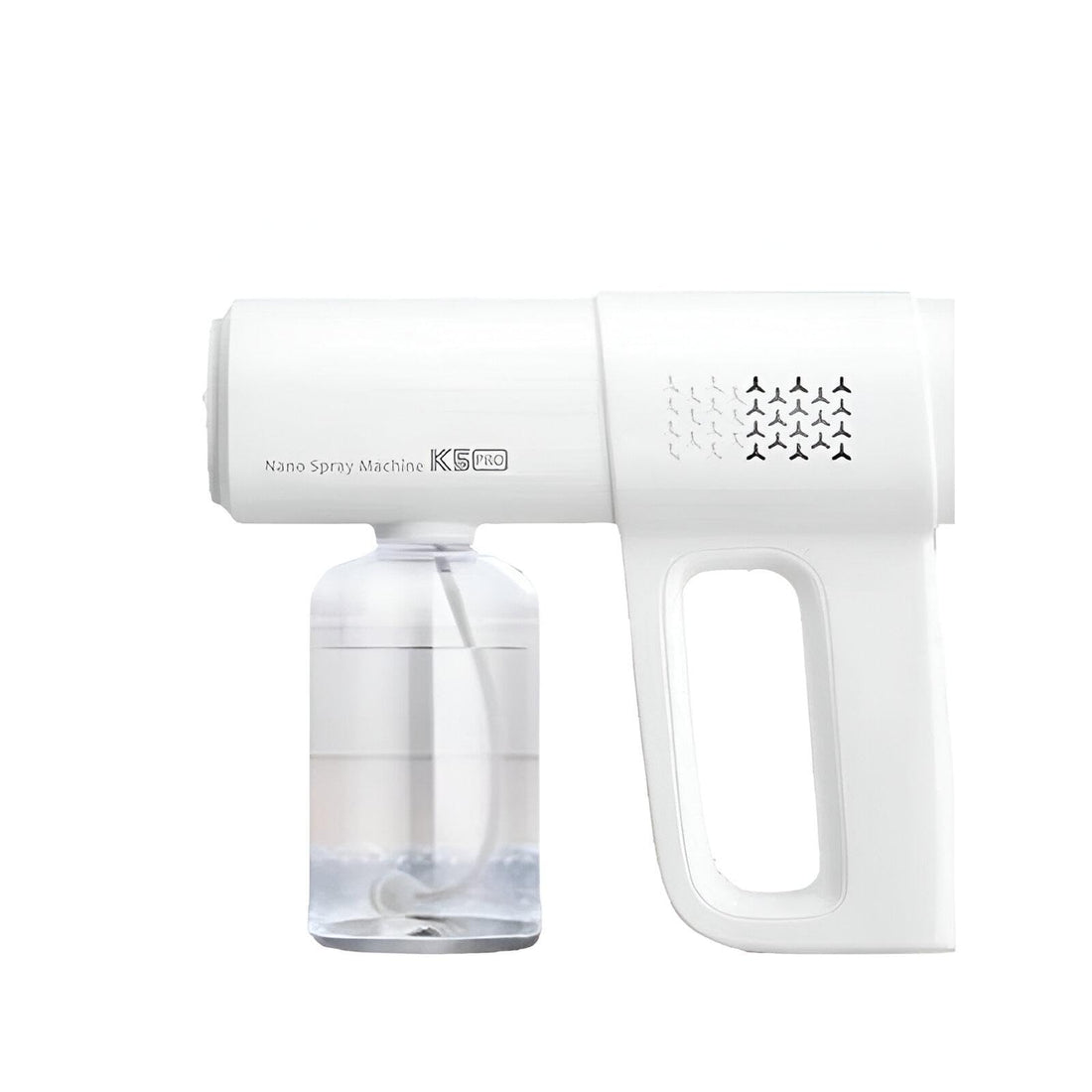 Nano Spray Gun - Wireless Mist Generator for Home Disinfection, Perfume Dispenser & Shaving Foam Bottle, Multi-Purpose White Device