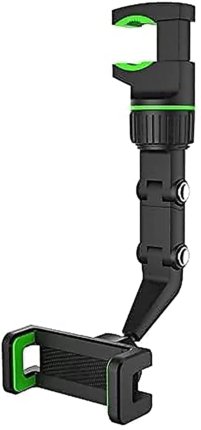 New Multifunctional Rearview Mirror Phone Holder,360 Degree Rotatable Universal Adjustable Smartphone Cradle,Car Rearview Mirror Mount Phone and GPS Holder,Compatible with All Cell Phones