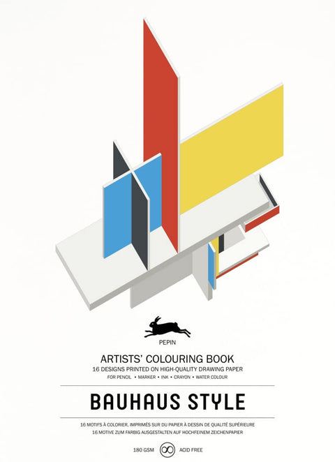 Pepin Press artist's Bauhaus Style Coloring Book - 16 Designs