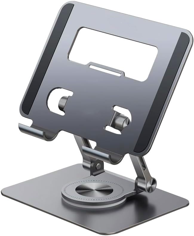 Rotating Phone Holder for Desk360°, Portable & Foldable Cell Phone Stand for Office & Kitchen, Adjustable Tablet Stand for All Mobile Phones (holder for tap)