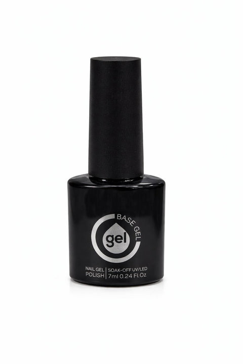 Clear Base Coat Gel 7ml Soak Off UV LED Nail Base, Smooth Adhesion Base Layer for Gel Polish & Nail Art, Long Lasting Manicure, Salon & DIY Home Use