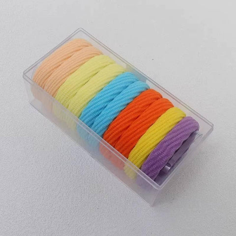 Colorful Elastic Hair Bands for Girls and Women, Pastel and Bright Colors, Suitable for All Hair Types, Multi Use Set