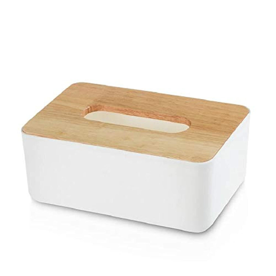 Multifunction Tissue Box Cover Desktop Decor Organizer Tissue Holder Phone Remote Control Makeup Storage Office Supplies Packing Box, White