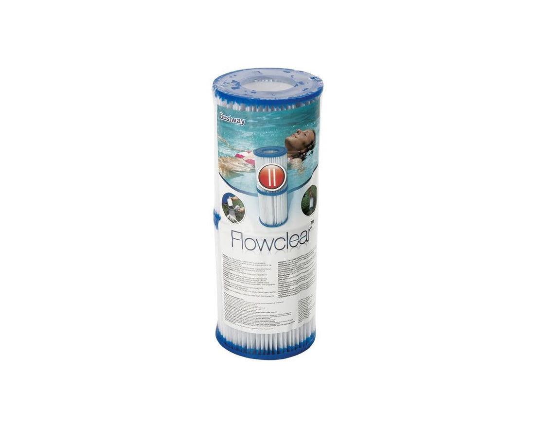 Bestway Flowclear Filter Cartridge Size. Ii Twin Pack 4.25 in X 5.25 in