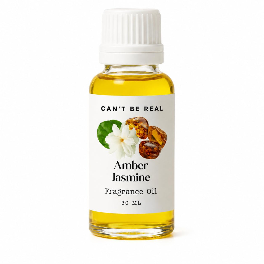 CAN'T BE REAL Fragrance Oil 30 ml, Long-Lasting Aroma for Diffusers, Candles, Soap Making, Burners & Home Scents – Premium Concentrated Fragrance Oil (Amber Jasmine)
