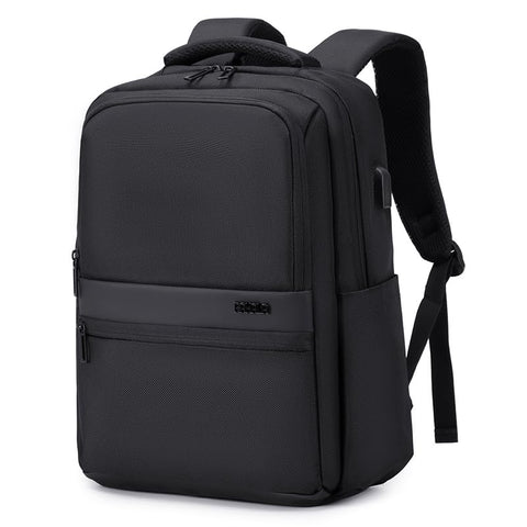 Rahala 22L Laptop Backpack for Travel & Business, Water-Resistant Carry-On Bag with USB Charging Port – Fits 15.6” Laptop – Black (RAL503)