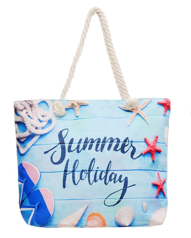 Migo 2501-4 Beach Bag, 41 cm x 39 cm x 12 cm Size, Beach Printing