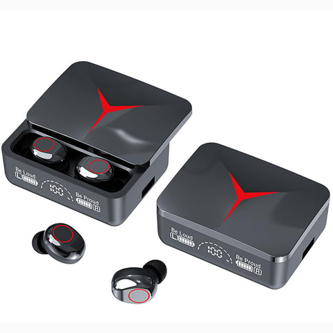 Wireless Earbuds Bluetooth 5.3 Headphones Deep Bass with Mic 140H Playtime LED Display with Charging Case IPX4 Waterproof Stereo Earphones In-Ear CVC 8.0 Noise Reduction Headset For Sport/Work M90 Pro