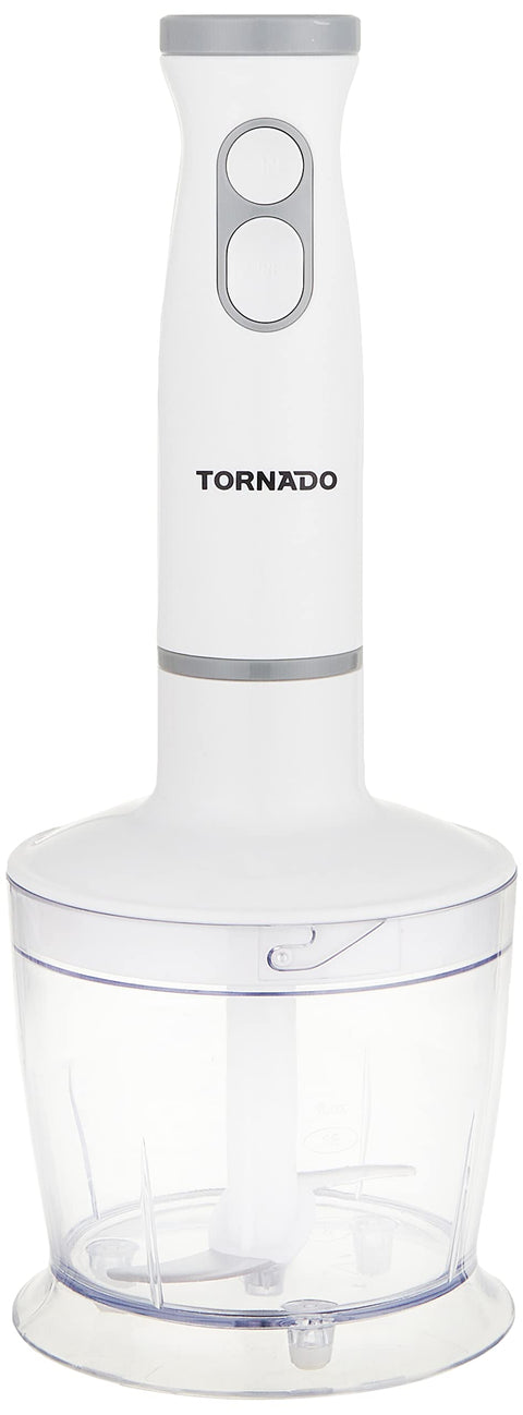 TORNADO Hand Blender 500 Watt, Stainless Steel Whisk, White HB-500T