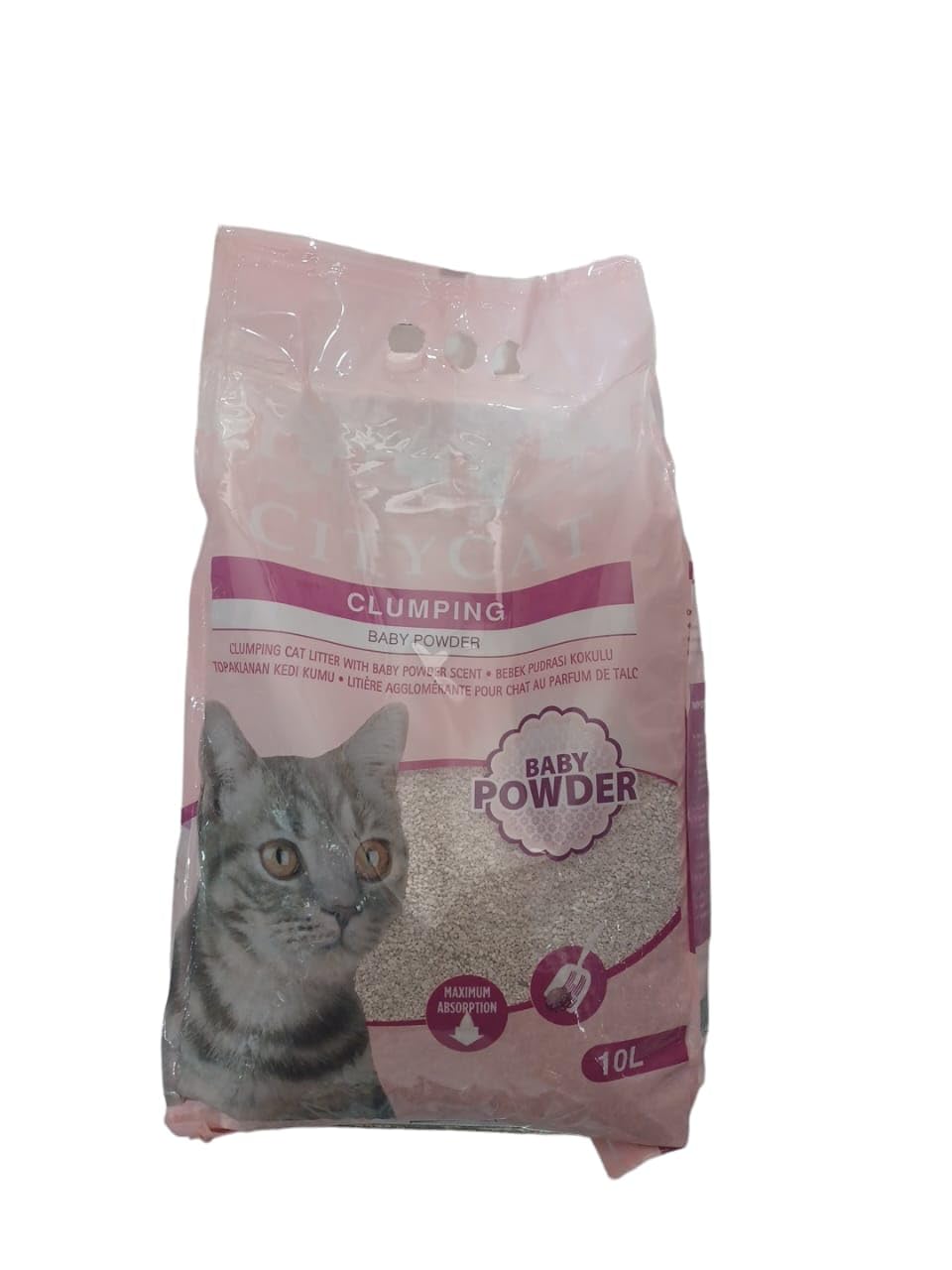 City Cat - Clumping Cat Litter Baby Powder - 10 Liter