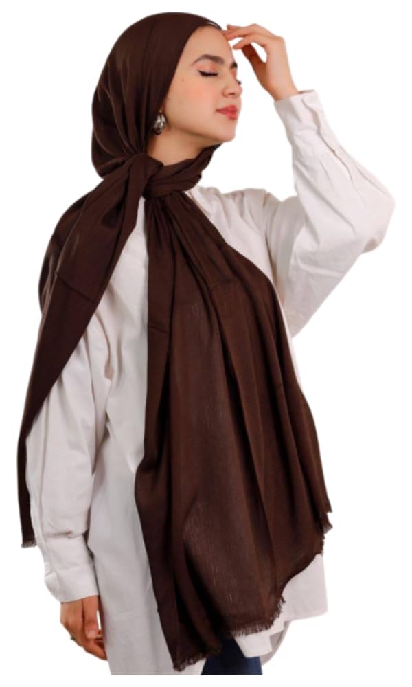 Modal Cotton Gauze Hijab Scarf – Soft Breathable Lightweight Shawl, 75 x 200 cm