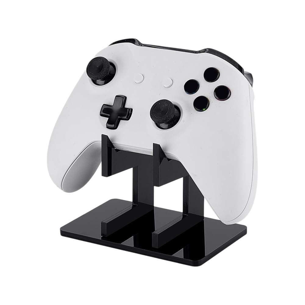 AHANDMAKER 1 Tier Controller Holder Headset Stand Acrylic Organizer for Switch Pro Controllers Display and Organization Universal Gaming Setup Essentials Game Room Accessories