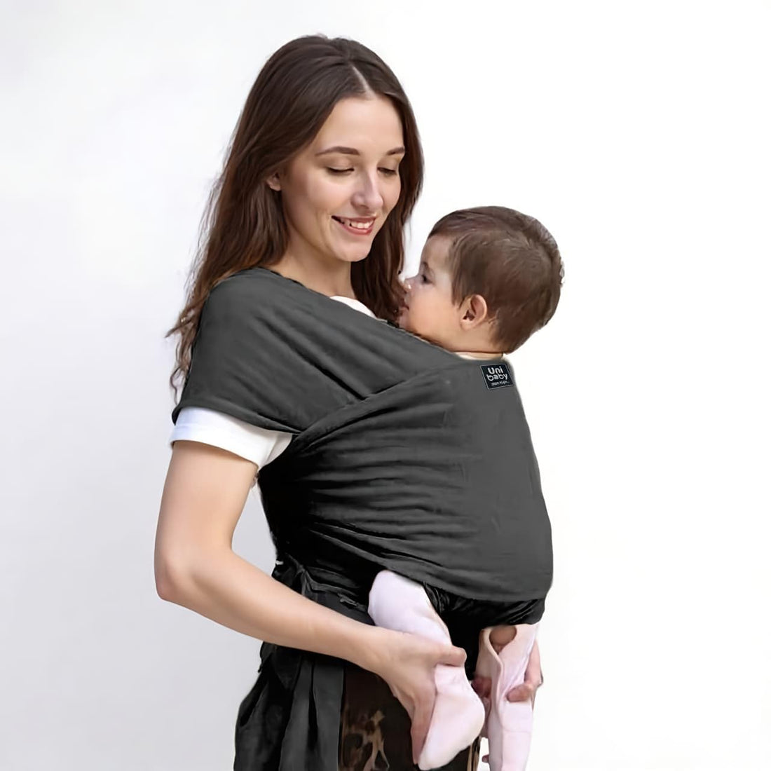 Wrap Newborn Baby Carrier BY HAPPY KIDDO Multicolor (dark grey)